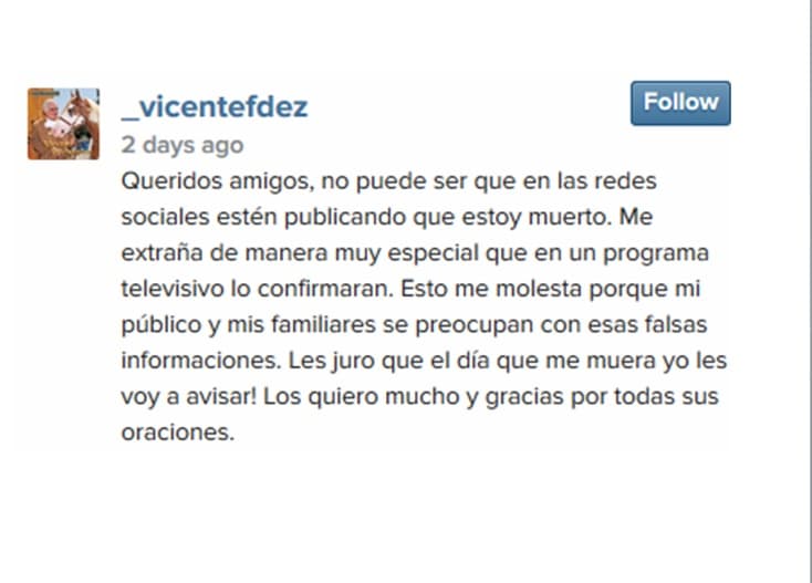 Con este mensaje, 'El Charro de Huentitán' aclaró todo lo que se ha dicho de él, además, aprovechó para demostrar que tiene toda la vitalidad por delante...