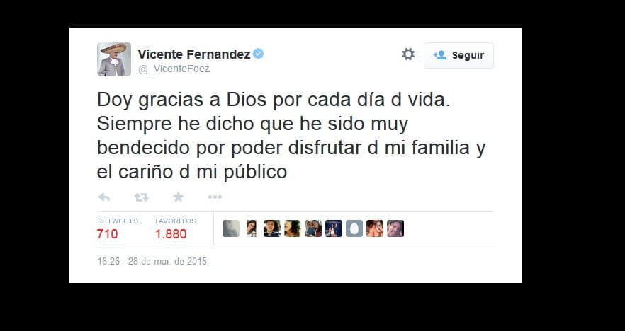 En Twitter también ha compartido emotivos mensajes y agradecimientos por todo lo que esta vida le ha dado.