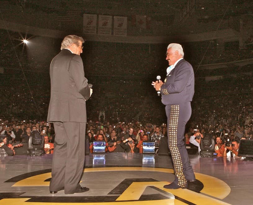 Esta foto es una de las que 'Chente' compartió, cantando con el mismísimo Tony Bennett.