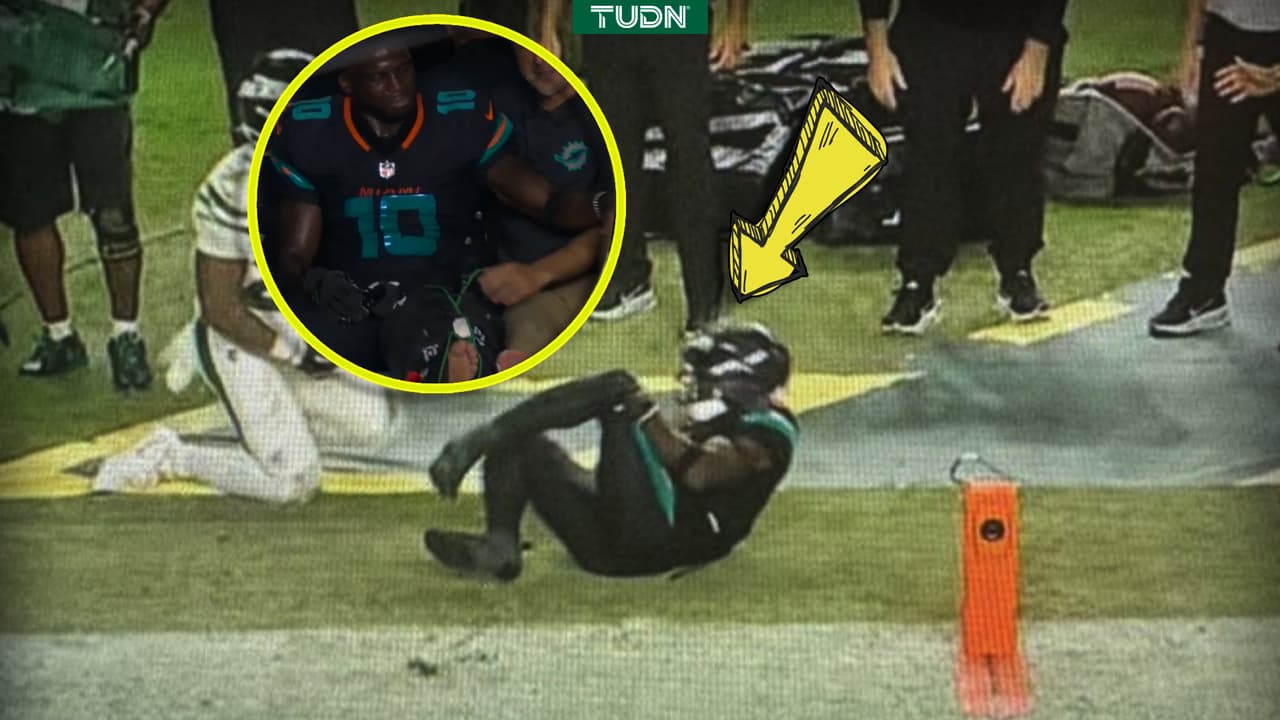 Tyreek Hill sufre escalofriante lesión en el Jets vs. Dolphins
