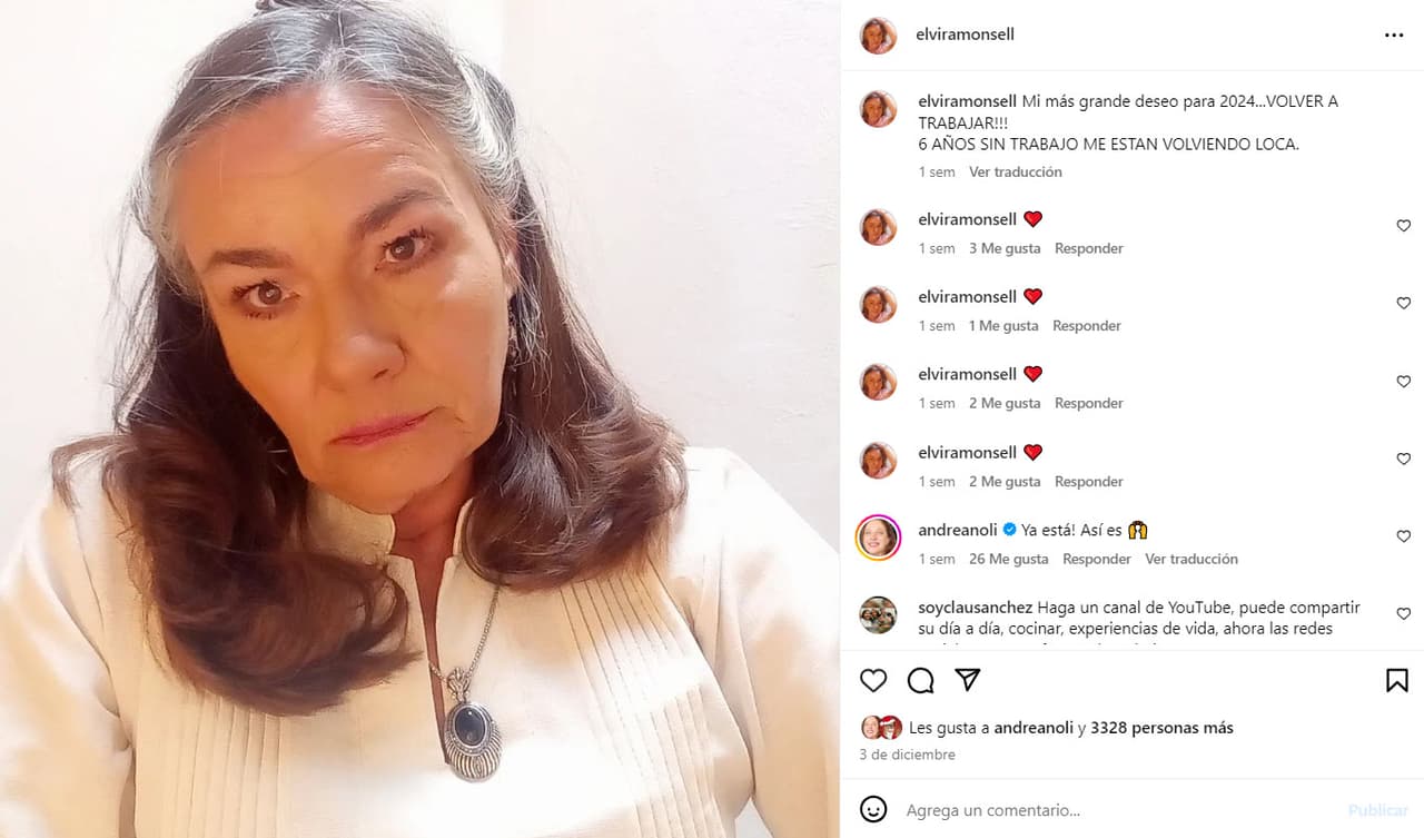 Elvira Monsell comparte que está desempleada desde hace 6 años.