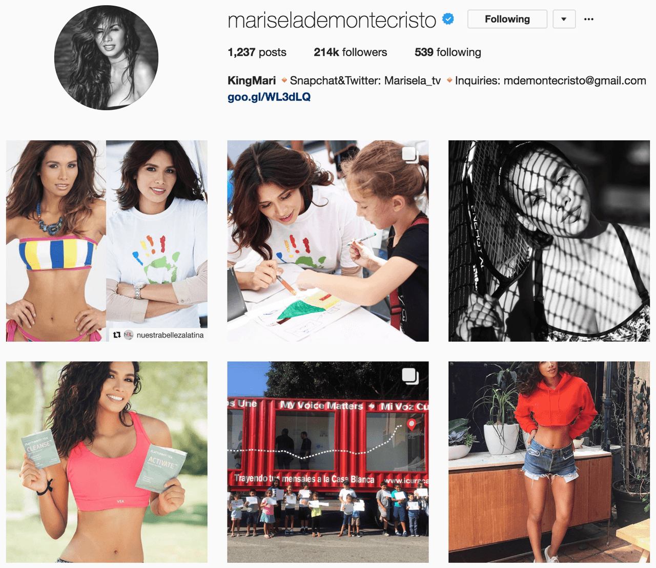 #17 - Marisela De Montecristo, 214,000 seguidores.