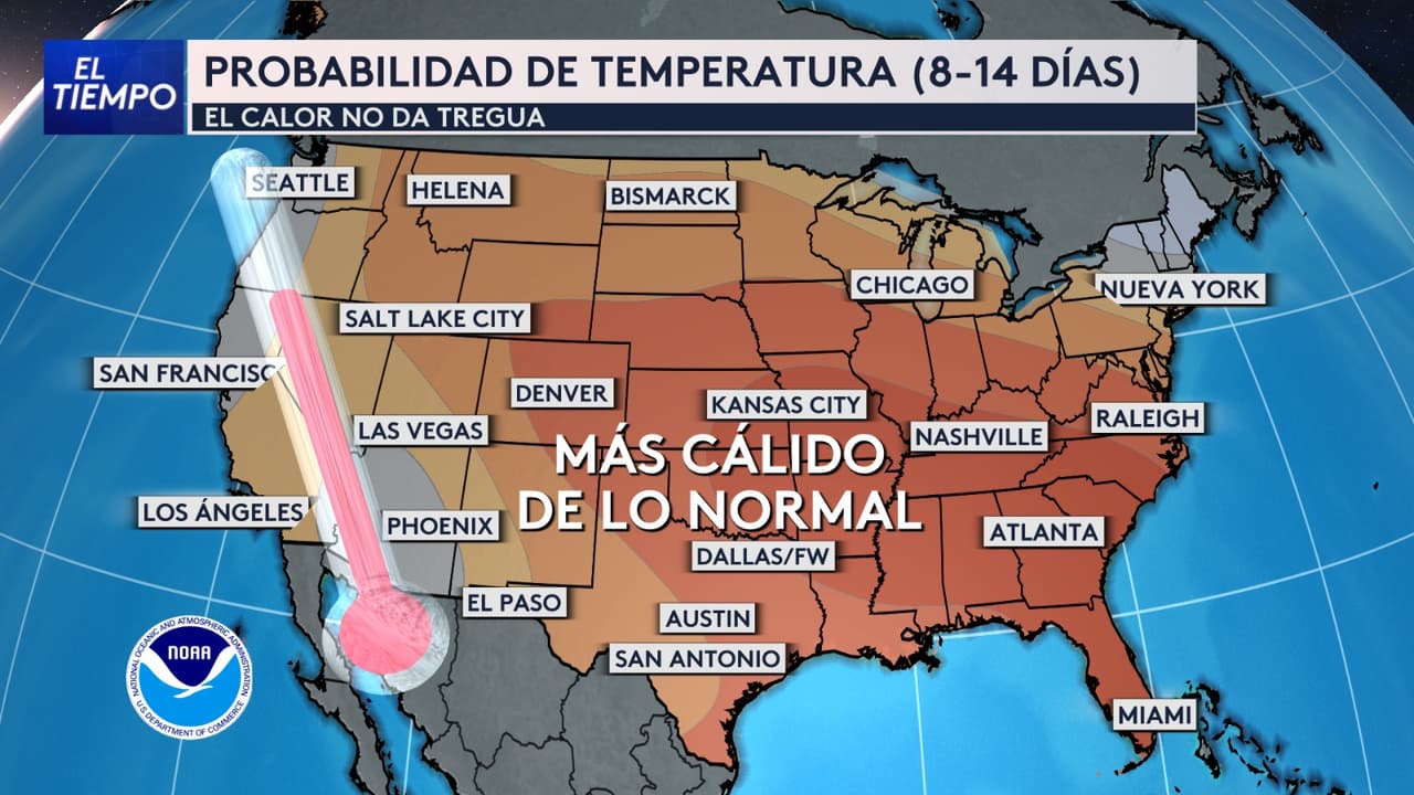 🌦️ La buena noticia es que entre jueves y sábado existe una ligera posibilidad de algunos chubascos aislados provenientes del Golfo de México, aunque la mayoría de las áreas permanecerán secas.