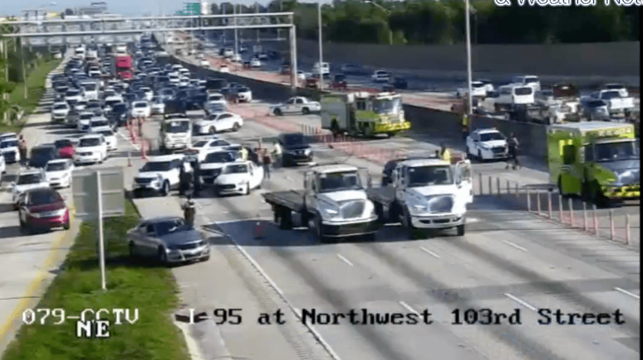 Cerrados todos los carriles de la I-95 sentido sur