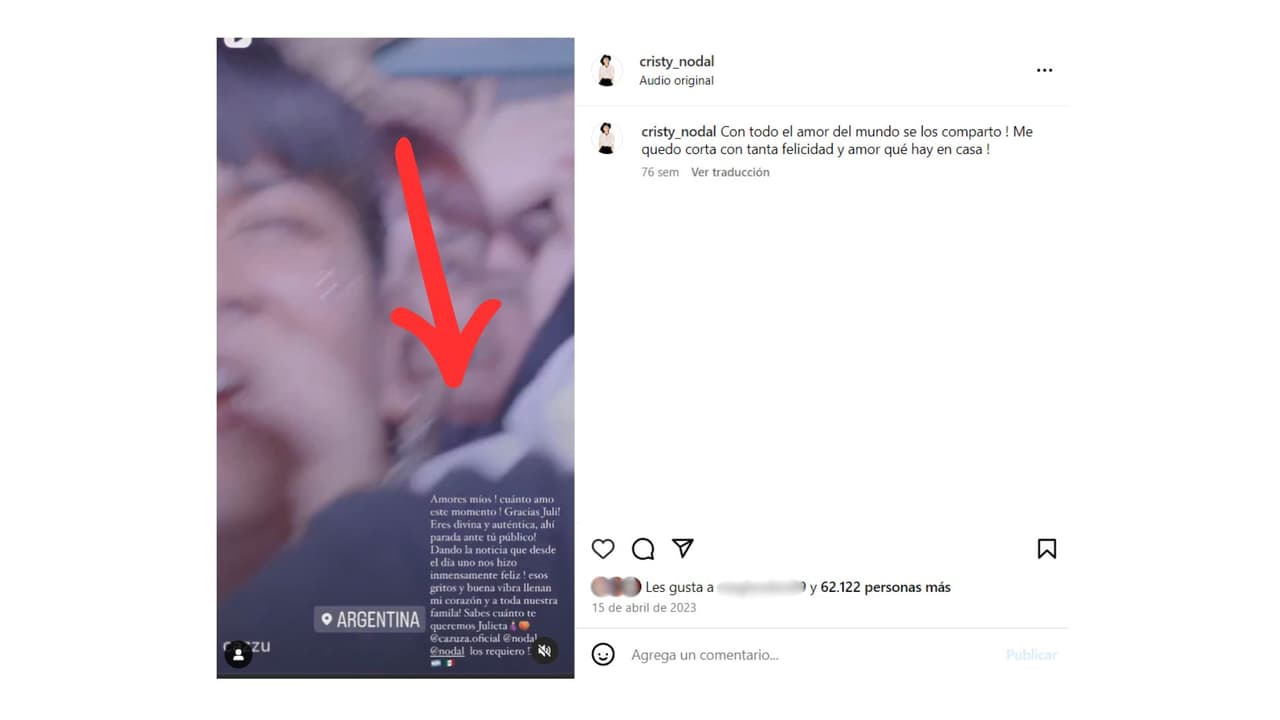 El mensaje que Cristy Nodal le dedicó a Cazzu cuando anunció su embarazo.