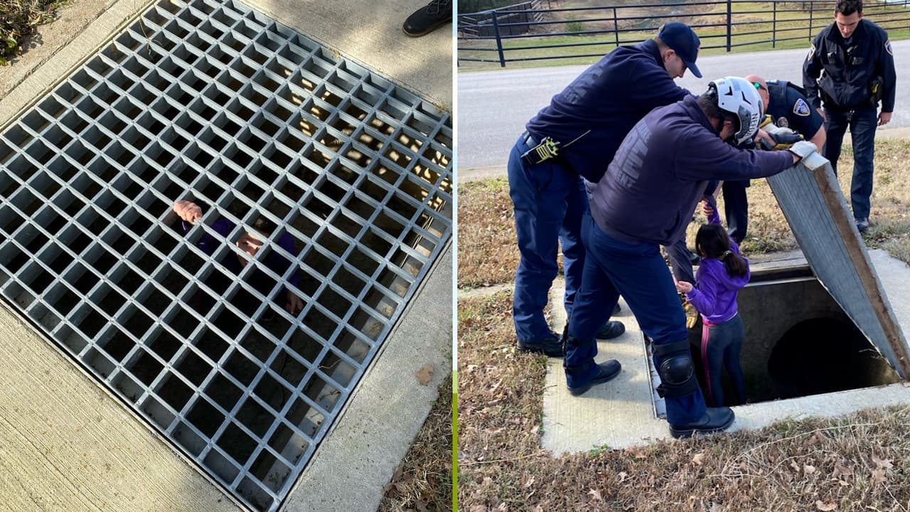 Diablura infantil: niña texana termina atrapada en un drenaje tras encuentro con dos serpientes