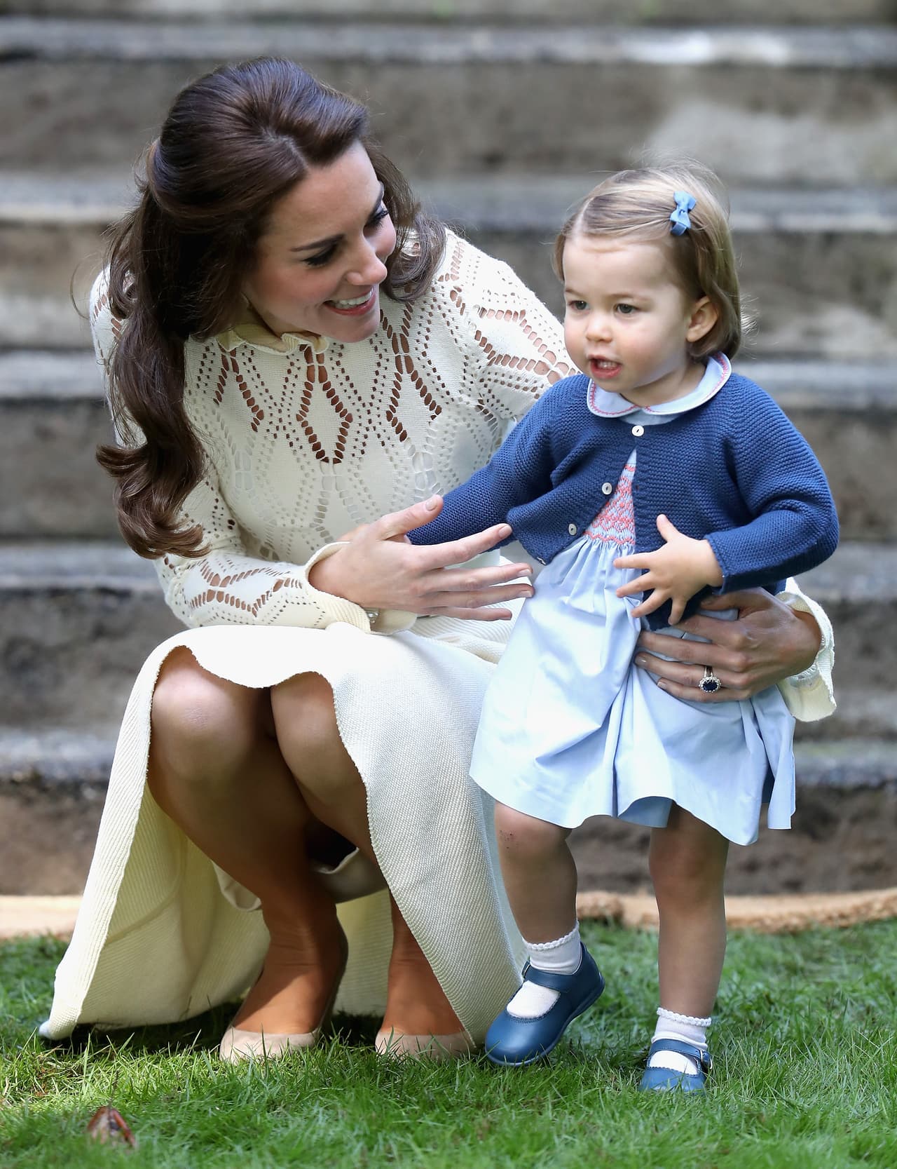 Kate con su nena Charlotte.