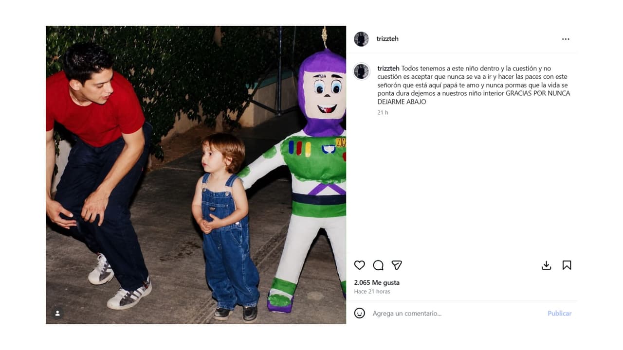 Esta fue la foto que Tristán compartió junto a Yahir.