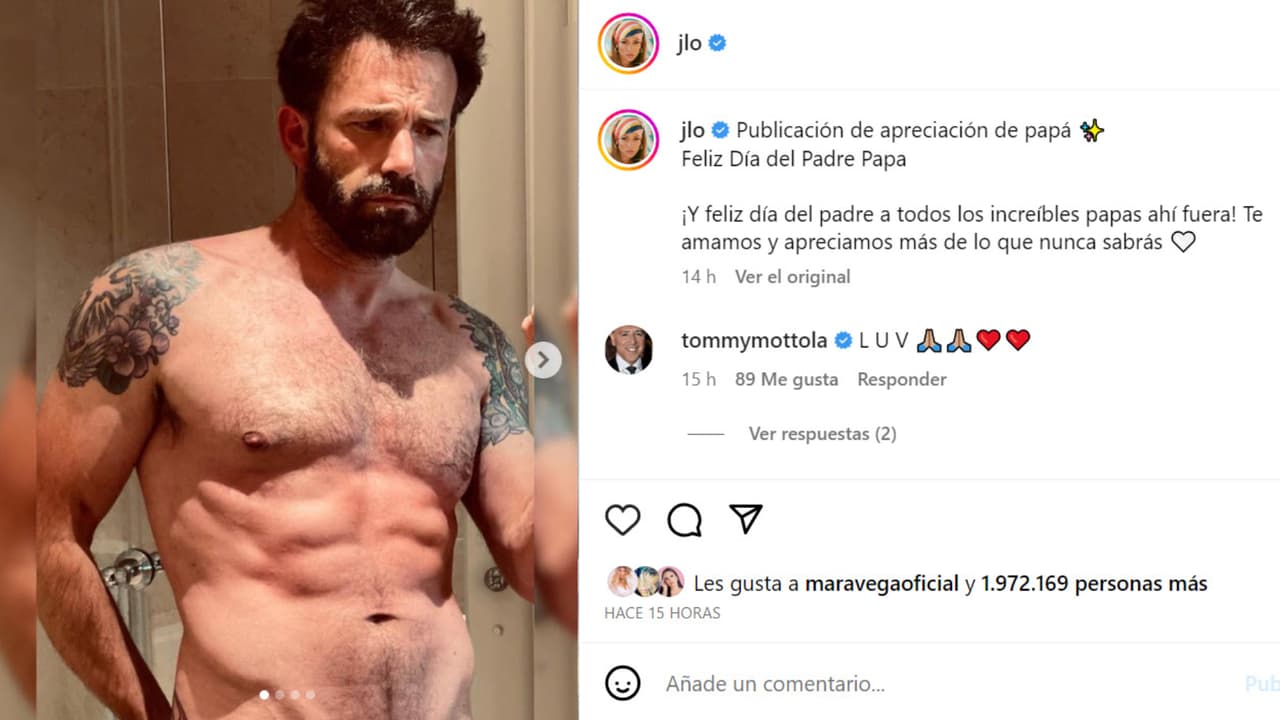Esta es la polémica foto de Ben Affleck que publicó JLo con motivo del Día del Padre.