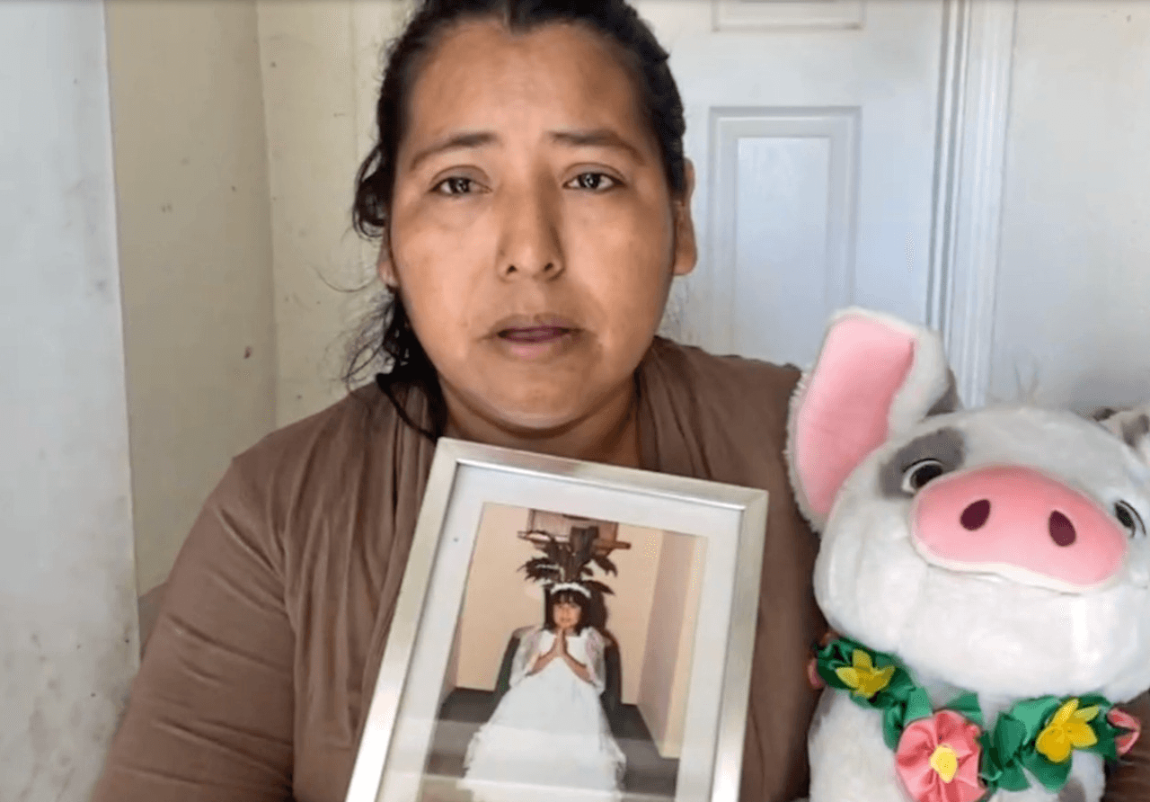 Mireida pedro, madre de Samantha, la niña que se ahogó en el río Kings