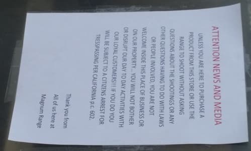 Centro de tiro advierte que la prensa no es bienvenida