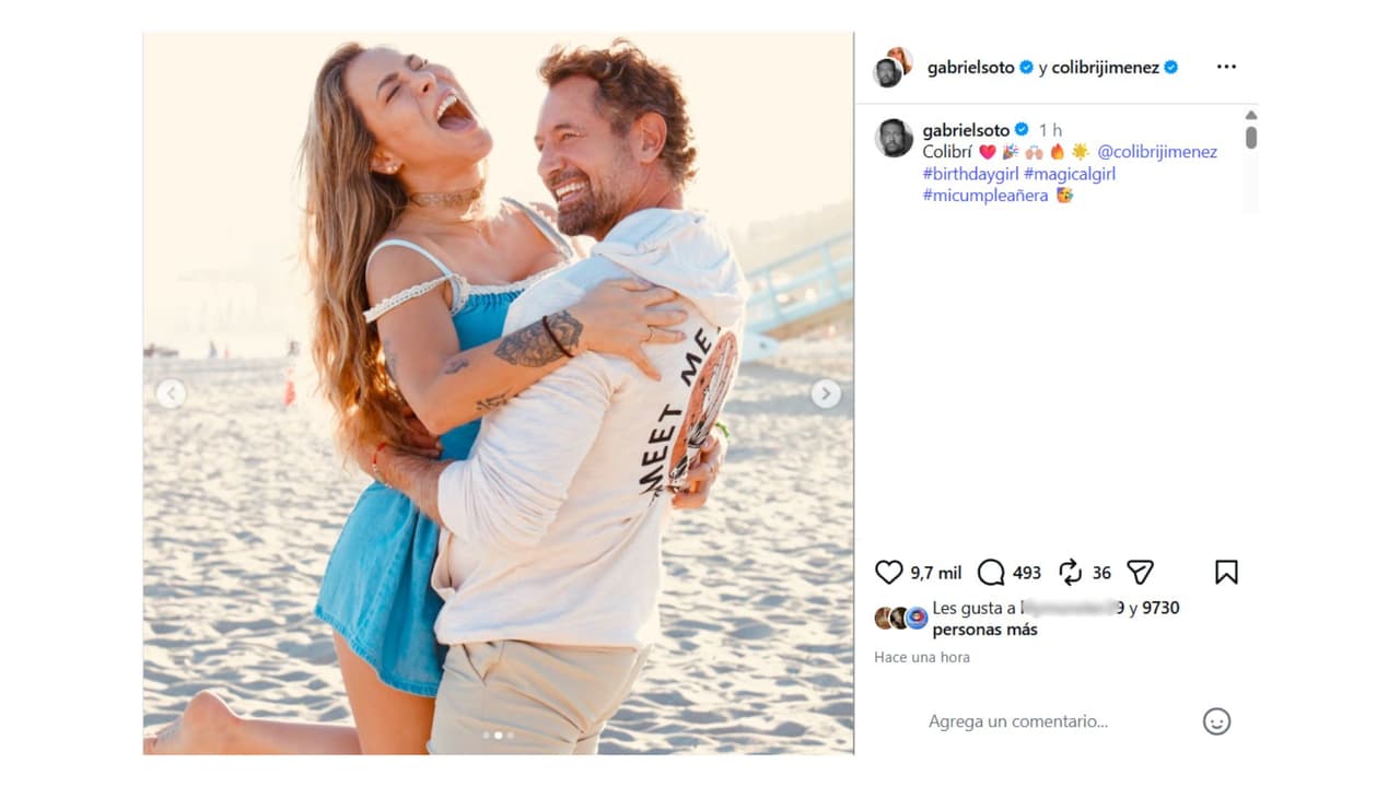 Así felicitó Gabriel Soto a su novia por su cumpleaños.