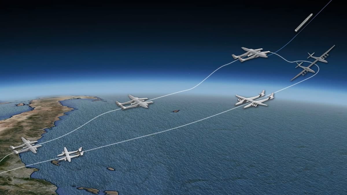 El avión está pensado no transportar pasajeros, sino más bien cohetes. Cuanto más grande sea el avión, más grandes serán los cohetes. Para la fabricación, la empresa se asoció con Orbital ATK Inc., líder global en tecnologías aeroespaciales y de defensa.