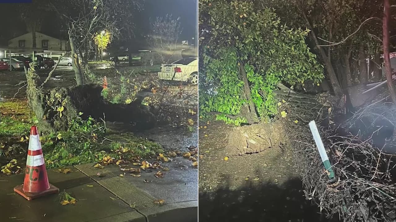 Tornado toca tierra durante una tormenta invernal en el norte de California