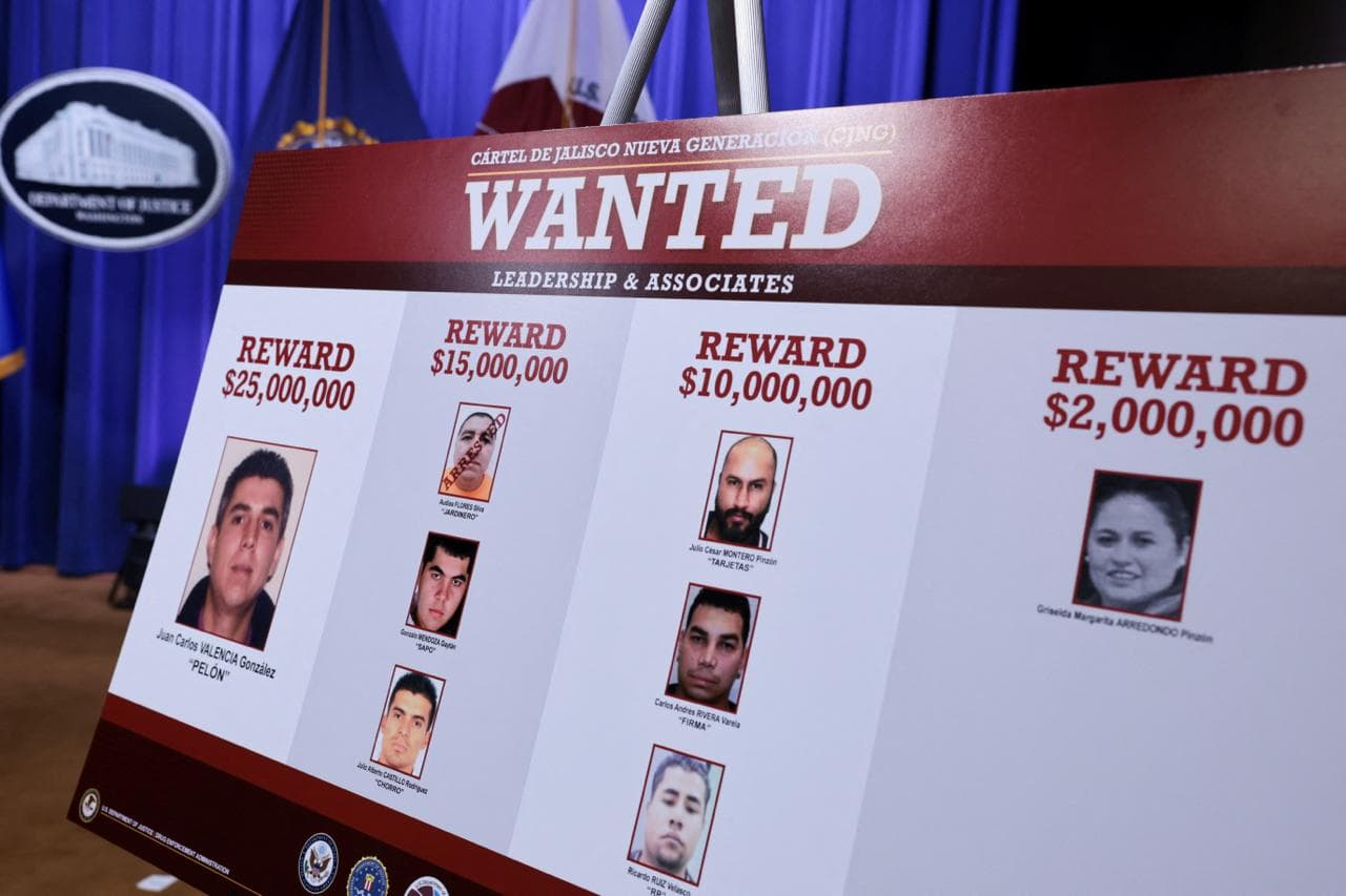 Ellos son los ocho integrantes del Cartel Jalisco Nueva Generación por los que EEUU ofrece más de 100 millones de dólares