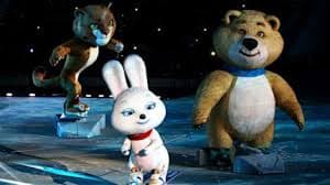 <b>La liebre, el oso polar y leopardo- Sochi 2014</b>
<br>
<br>Propuesta similar a la de Salt Lake City 2002. Se concibieron para representar el podio olímpico.