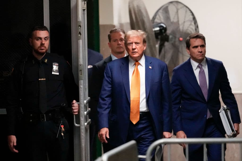 Trump llegando a la corte. (Photo by Mary Altaffer-Pool/Getty Images)