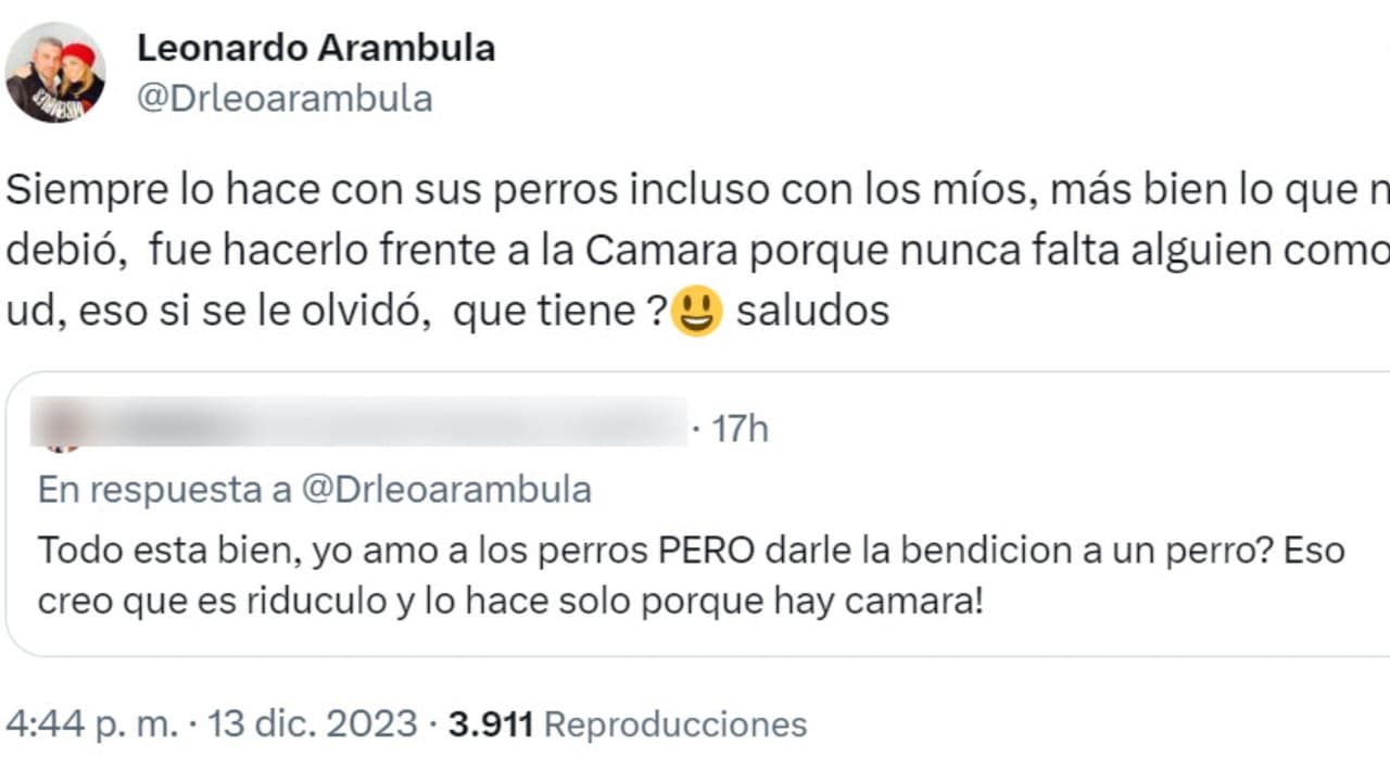 Leonardo, hermano de Aracely Arámbula, justificó el actuar de su hermana con el perro con el se topó en las inmediaciones de la Basílica de Guadalupe.