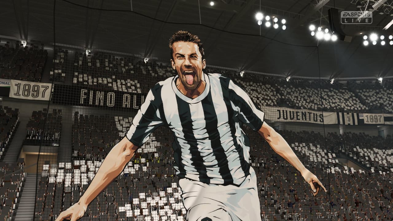 El ídolo, la leyenda de la Juventus reconocido de esta forma en el popular videojuego: Alessandro del Piero.