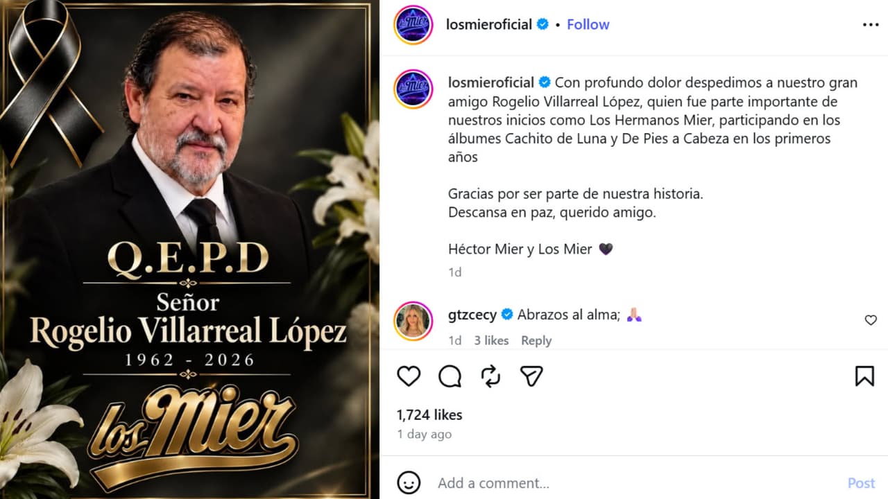 Los Mier rindieron así homenaje a Rogelio Villarreal López, miembro fundador de la afamada agrupación.