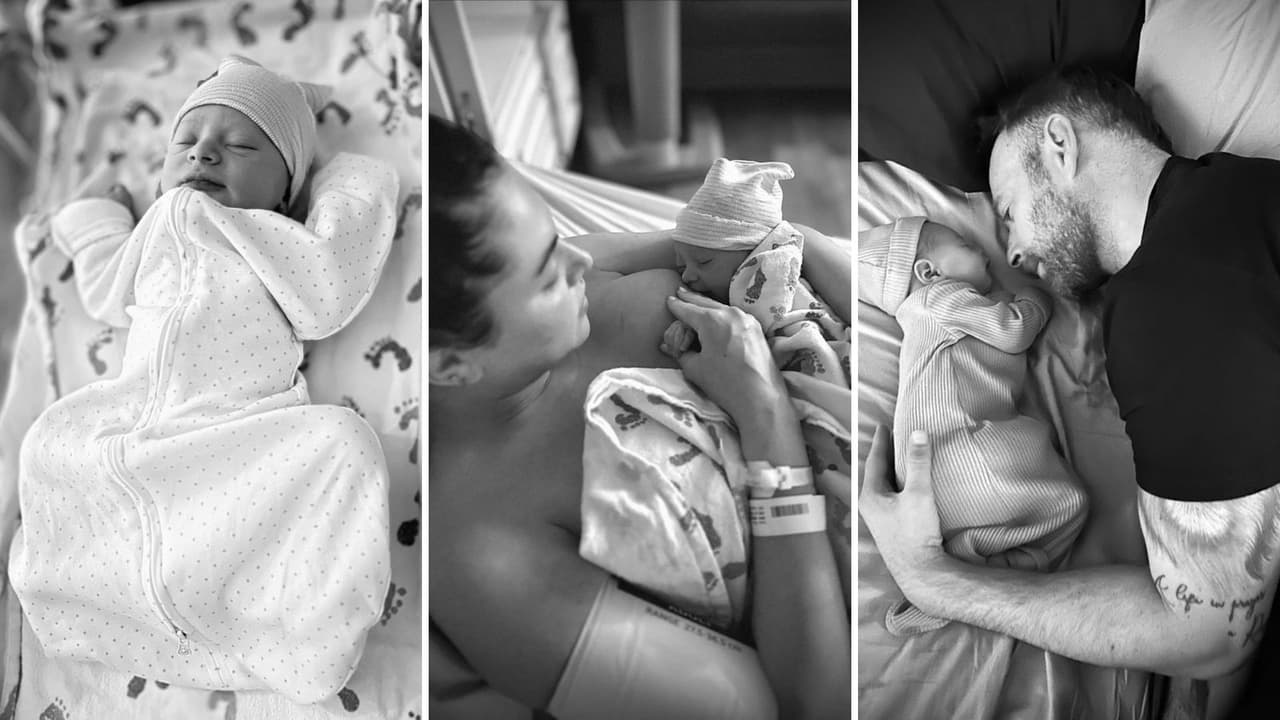 Luis Ernesto Franco presenta a su bebé, Leo.