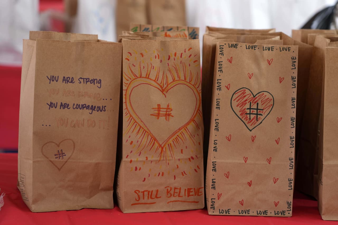 Estas son las bolsas que se entregaron durante el MLS Works Day of Service.
<br>
