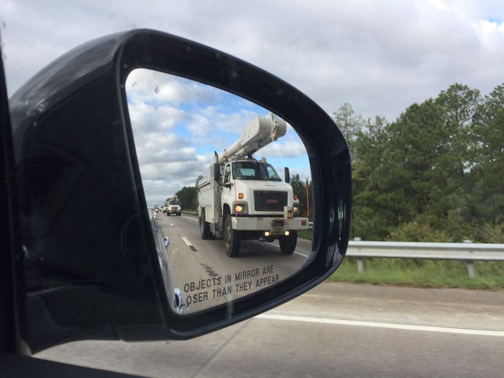 Repair trucks were being mobilizwed across Florida