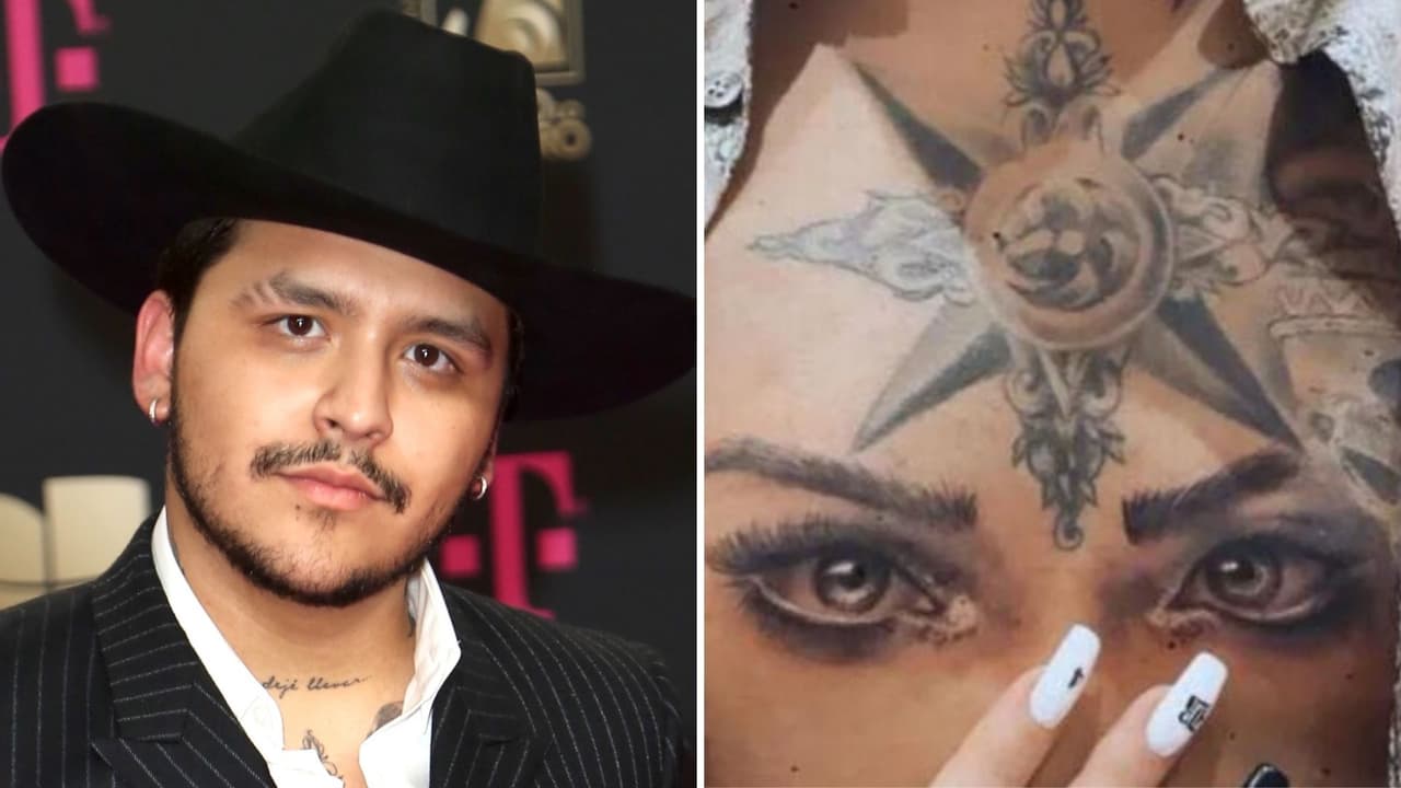 Nodal al fin mostró cómo cubrió el tatuaje de los ojos de Belinda: no son sólo unas alas
