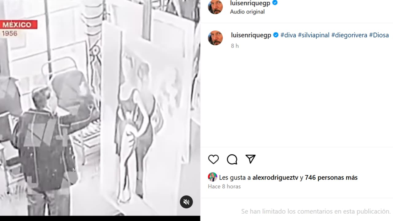Esta es la publicación que Luis Enrique Guzmán hizo en Instagram tras no ser visto en el homenaje a su madre en Bellas Artes. Compartió este video del día en que Diego Rivera la retrató.