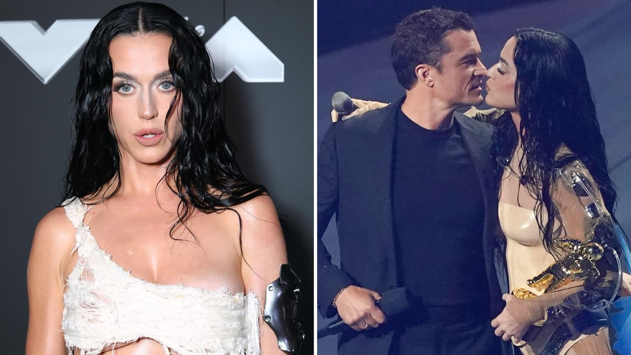 Katy Perry y Orlando Bloom se roban el show con apasionado beso en los MTV VMAs 2024