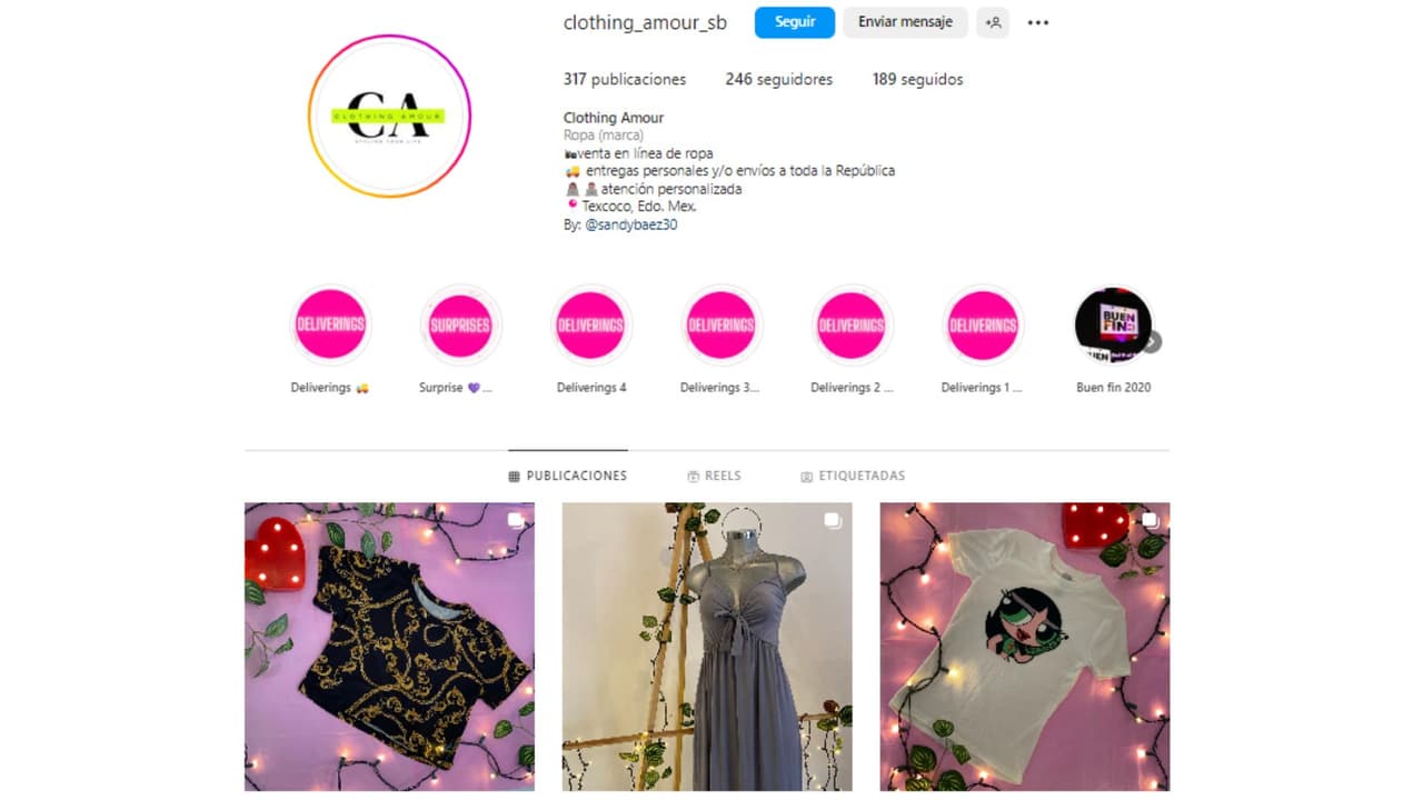 Tienda de ropa en línea de Sandra Baez