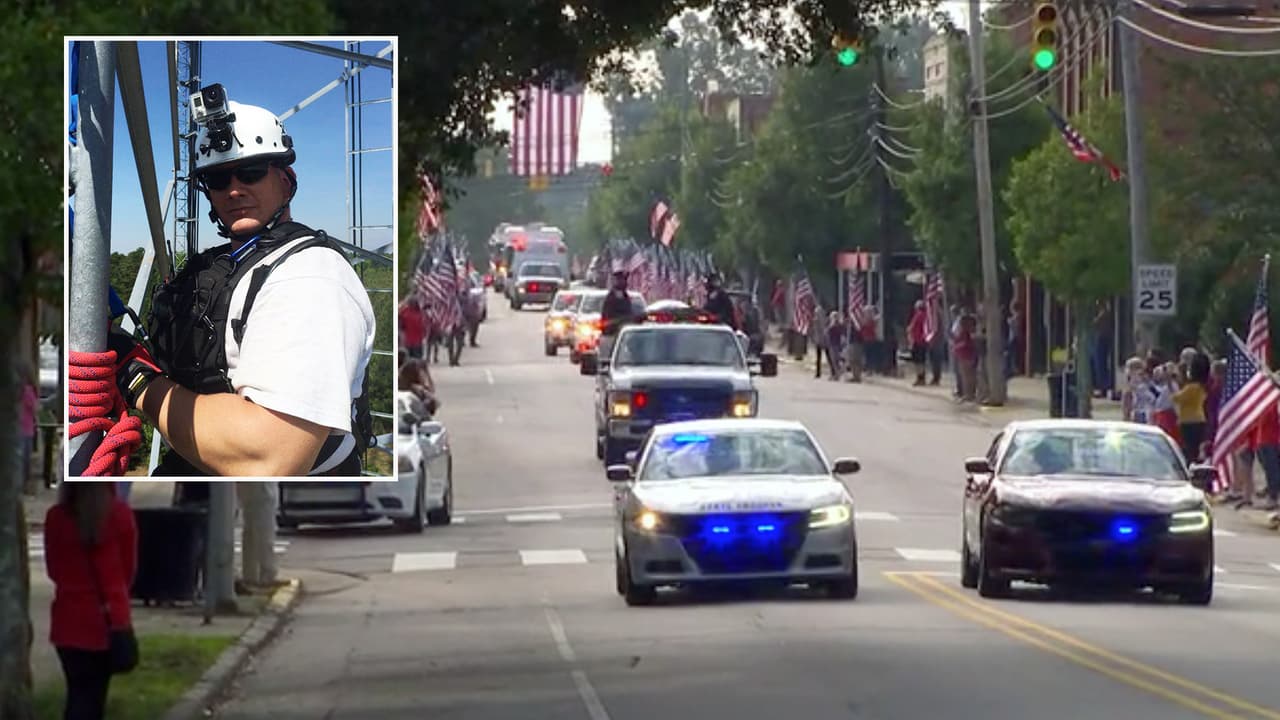 "El desfile más grande en la historia de Clayton", rinden emotivo homenaje a bombero que murió por coronavirus