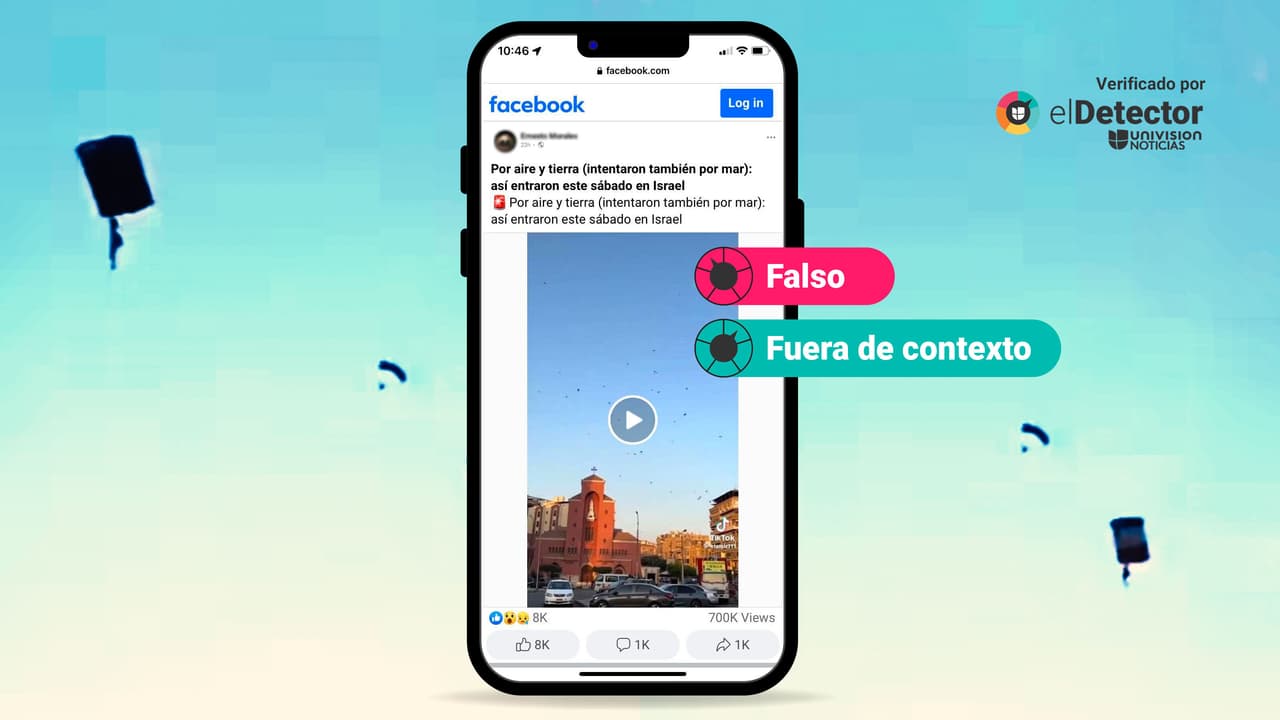 Esos videos virales no son de decenas de paracaidistas entrando a Israel: fueron grabados en Egipto