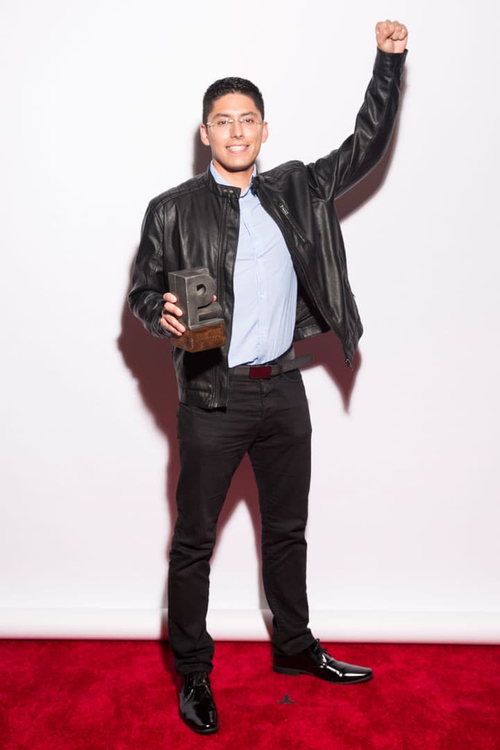 Justino Mora, uno de los jóvenes reconocidos en Premios Juventud como agente de cambio.