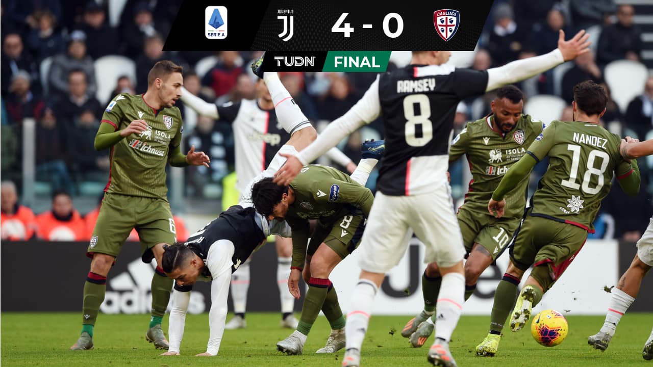 Con cátedra de Cristiano, la Juve vence al Cagliari y es líder