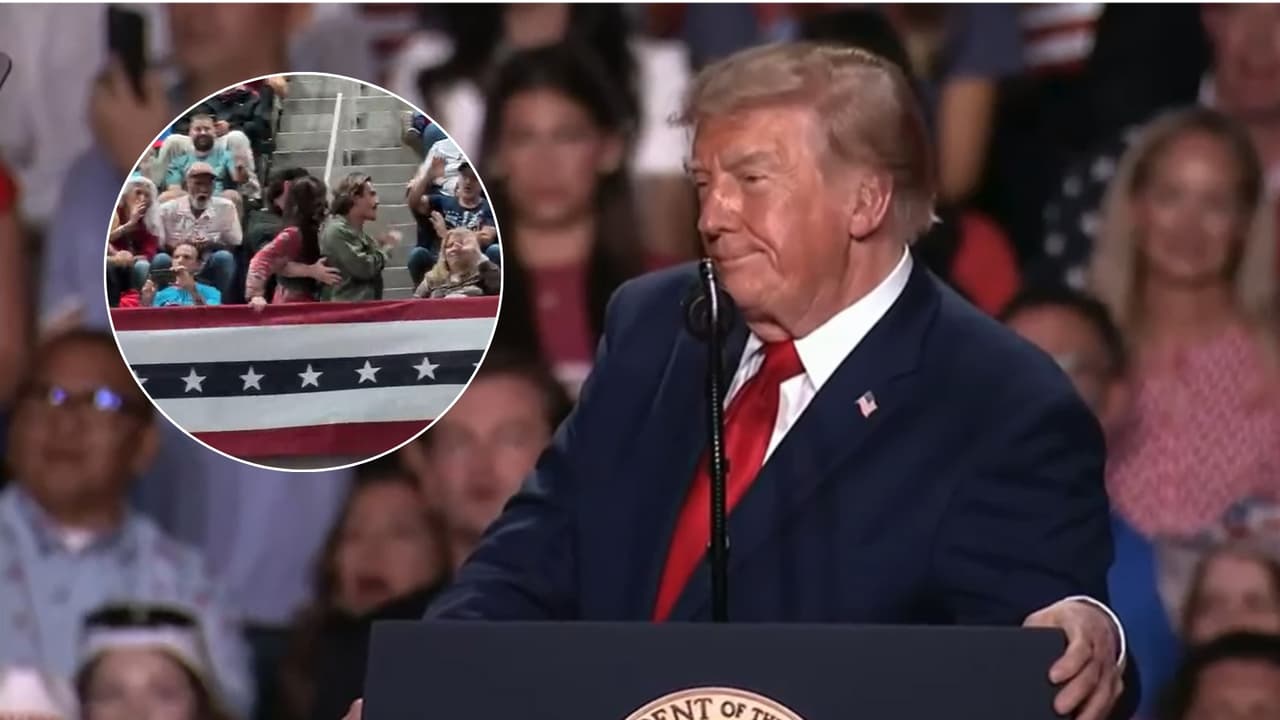 “Son manifestantes pagados”, demócratas irrumpen evento de Trump en San Antonio y los sacan