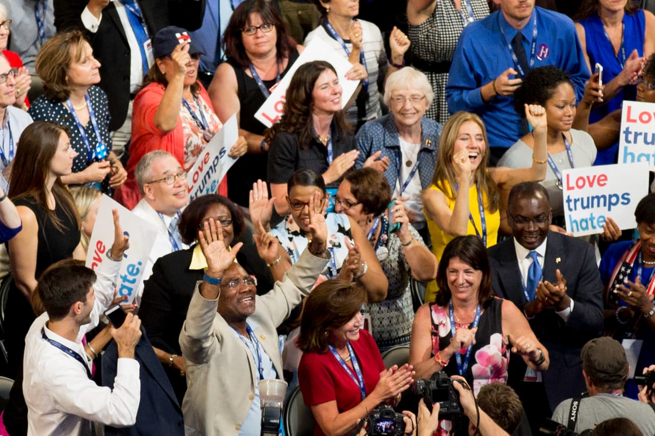 La diversidad racial en Filadelfia es menor que en la Convención Demócrata de 2012