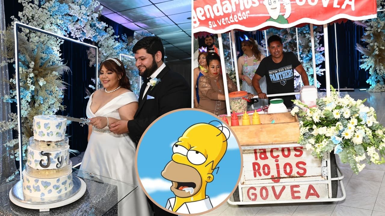 Novios llevan puesto de tacos a su boda y los invitados son la envidia de Internet: "¡Invítenme"