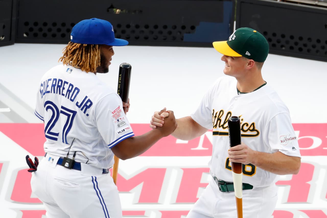 Vladimir Guerrero Jr., de los Toronto Blue Jays, y Matt Chapman, de los Oakland Athletics, también escucharon llamar su nombre en la previa del concurso.