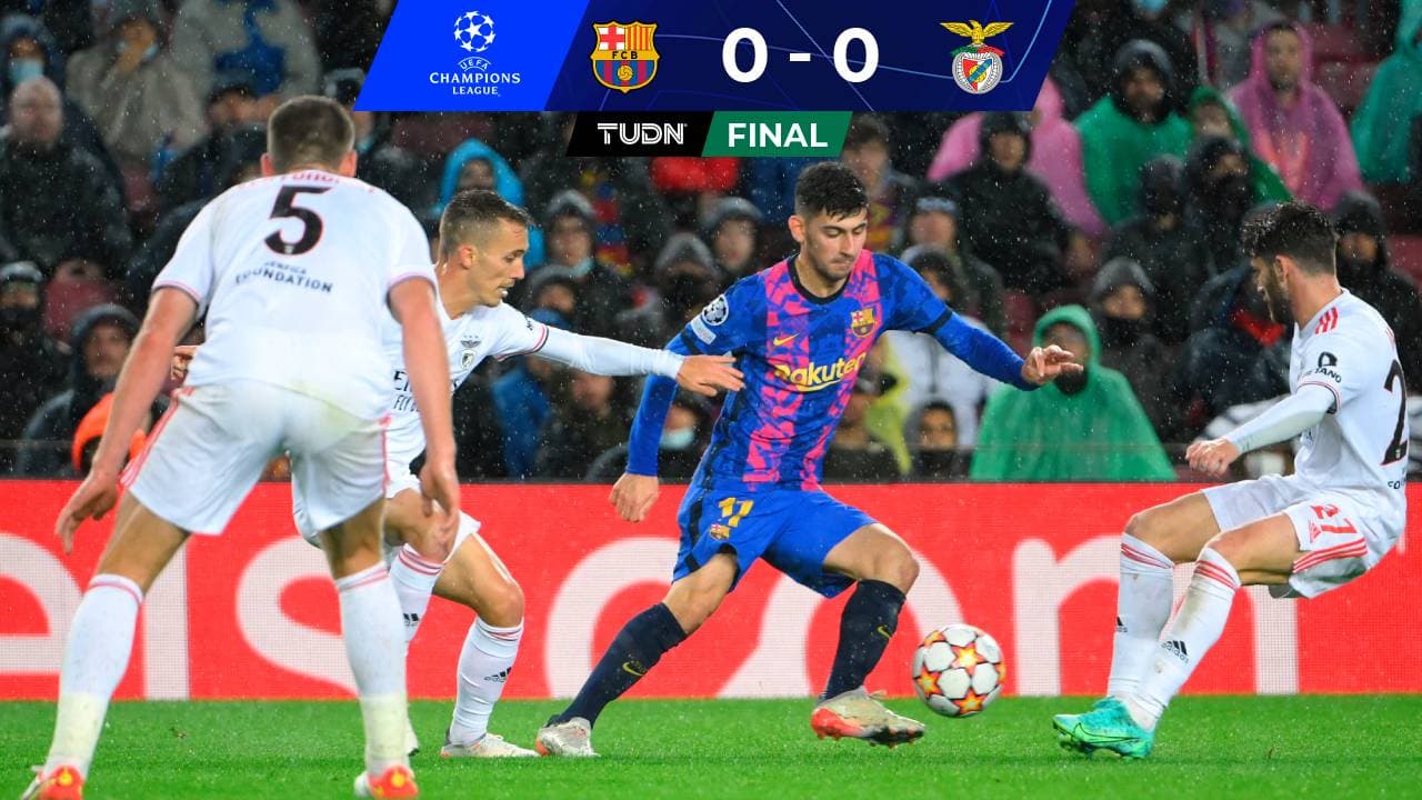 Xavi debuta con empate del Barça en Champions League ante el Benfica y se complica el pase en Champions League.