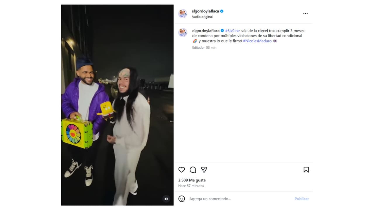 Así salió Tekashi de prisión.