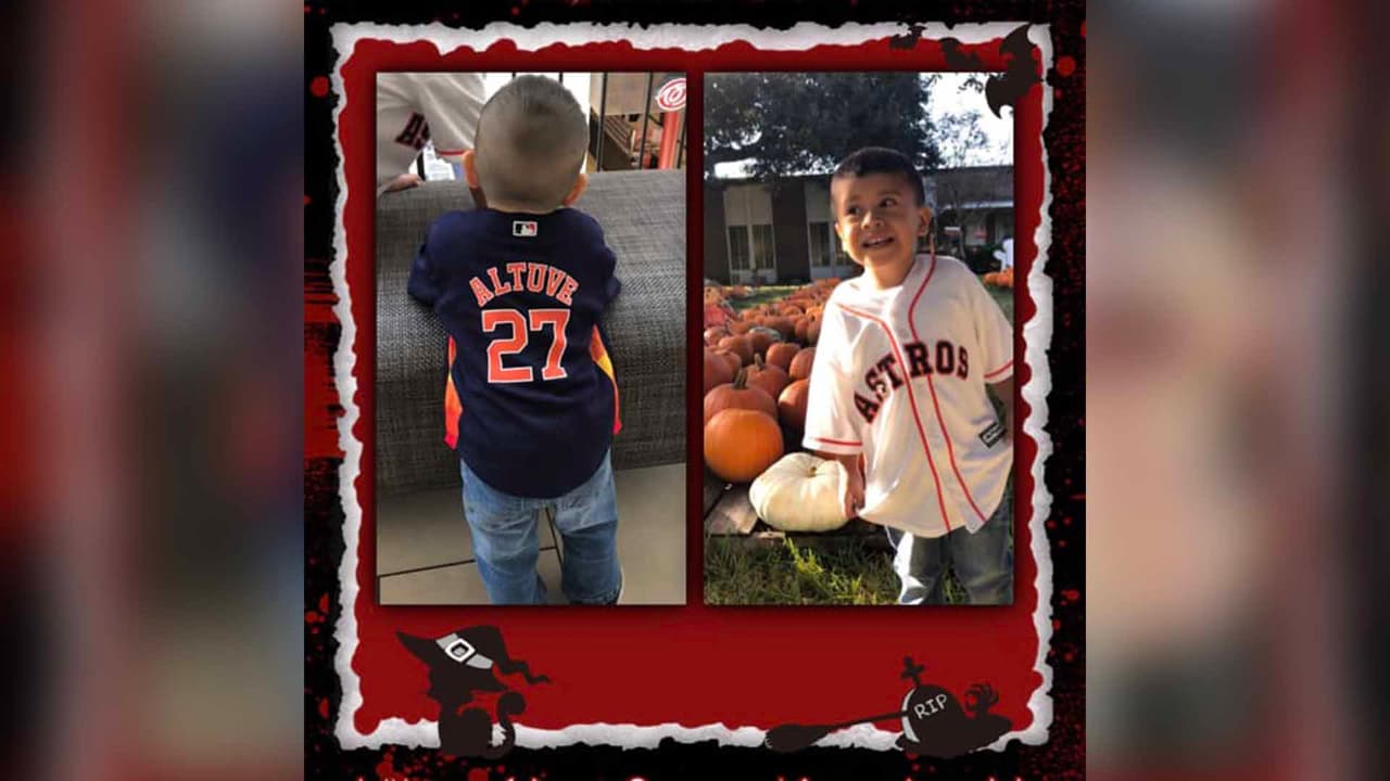 Los niños apoyan a los Astros y por supuesto al héroe del último juego, José Altuve.