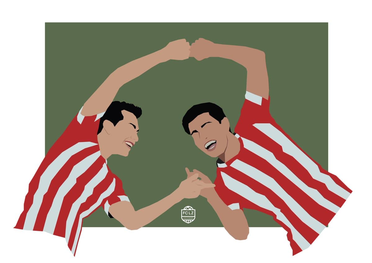 Son uno mismo, lanzan camiseta del icónico festejo de 'Chucky' y 'Guti'