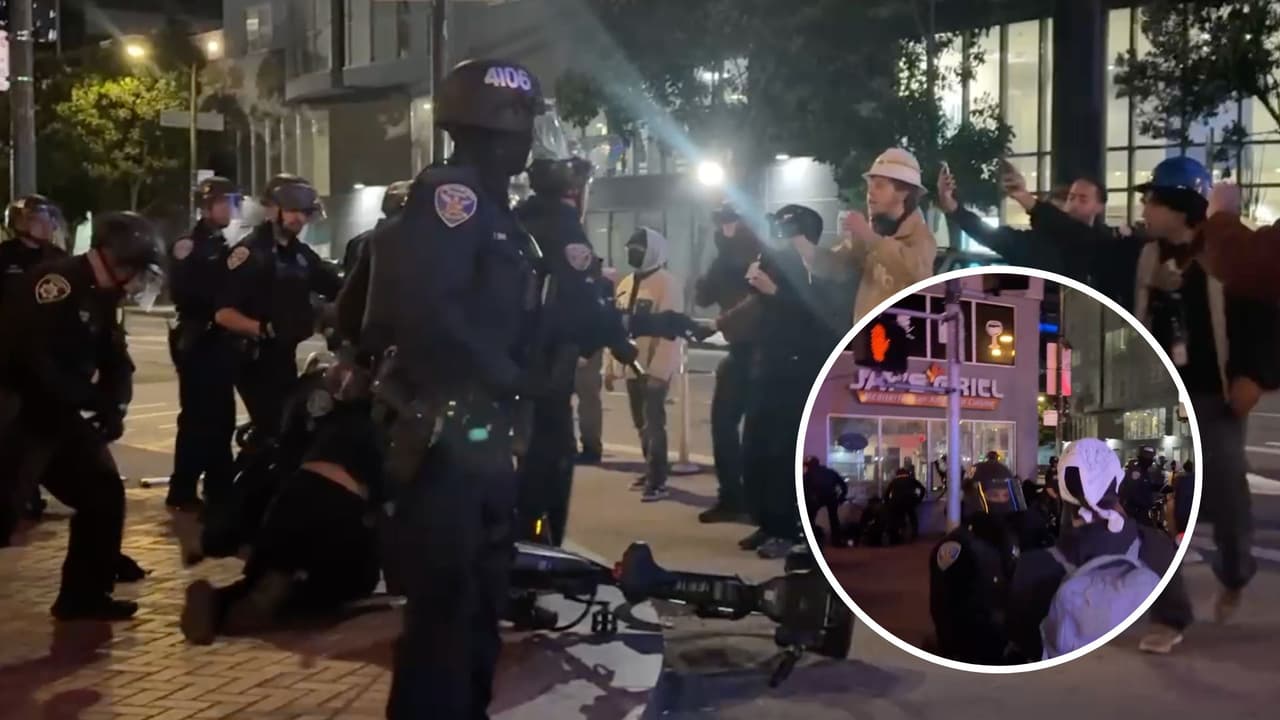 Por segundo día consecutivo termina con enfrentamientos protesta en San Francisco contra ICE