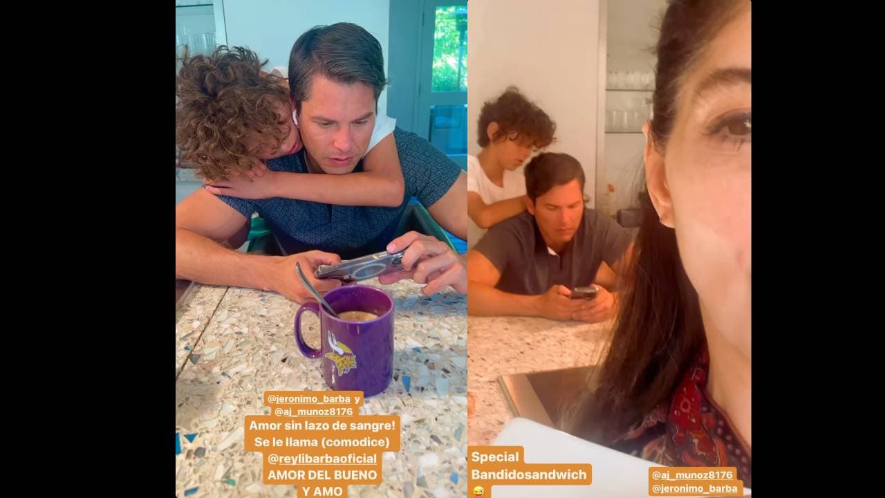 Ana Bárbara mostró la gran relación de su novio Ángel y su hijo Jerónimo