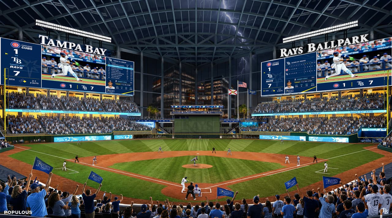 El nuevo estadio incluirá un Ray Tank más grande y profundo que el actual, además de dos pantallas gigantes y una plaza pública detrás del jardín central para eventos y actividades durante todo el año.