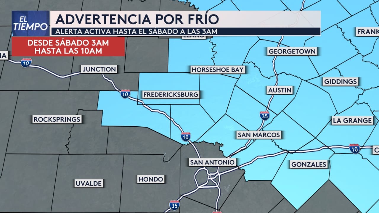 🚨 Se activa una advertencia por frío, la cual estará vigente desde las 3 de la mañana hasta las 10 de la mañana del sábado
<br>
<br>🥶 Tendremos una sensación térmica de entre 13° y 20°F.