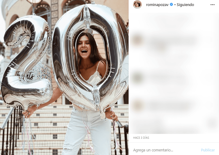 Romina Poza celebra el fin de una etapa como estudiante