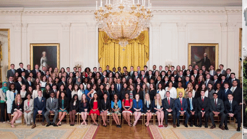 Fotografía interactiva: los pasantes casi todos blancos de Trump comparados con la diversidad de la era Obama