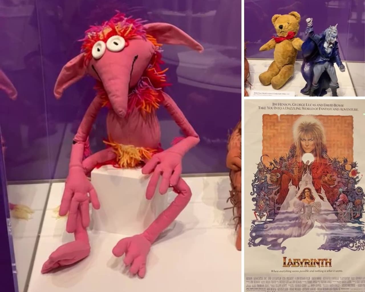 Lucas ya había trabajado con Henson en la creación de Yoda en Star Wars. En la exposición podrás ver algunas fotografías de su trabajo juntos.